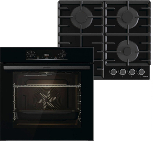 Вбудована духова шафа Gorenje BO6735E02BK + Варильна поверхня газова Gorenje GT642AB (комплект)
