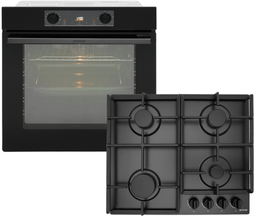 Духова шафа електрична Gorenje BO6737E02BG + Варильна поверхня газова Gorenje G641EB (комплект)