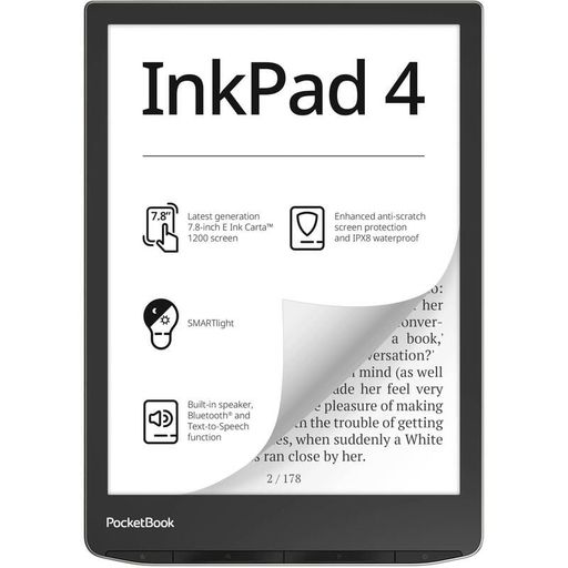 Електронна книга PocketBook 743G InkPad 4, Stundust Silver (PB743G-U-CIS)