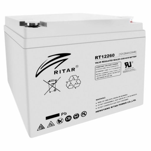 Акумулятор для ДБЖ Ritar AGM RT12260, 12V-26Ah (RT12260)