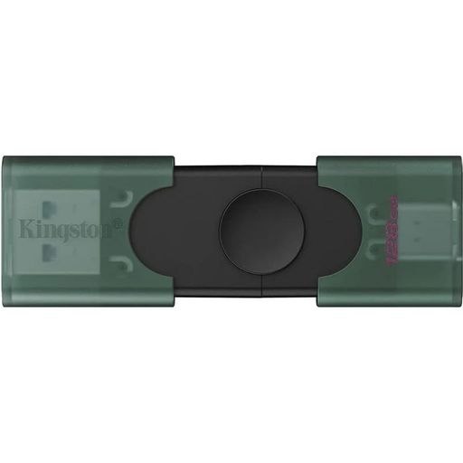 Флеш-накопичувач Kingston 128GB DataTraveler DuoG2 USB-A + USB-C 3.2 Gen1 Black/Green (DTDEG2/128GB)