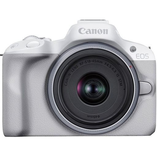 Бездзеркальний фотоапарат Canon EOS R50 kit RF-S 18-45mm IS STM White (5812C030)