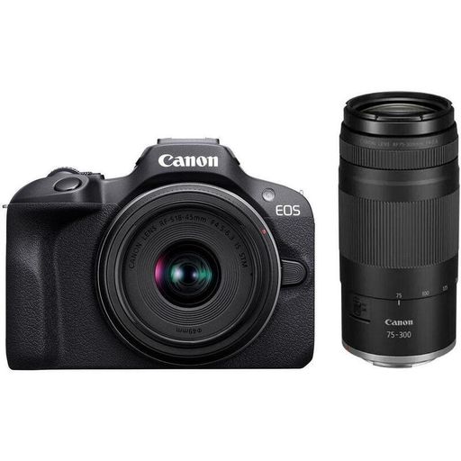 Бездзеркальний фотоапарат Canon EOS R100 + 18-45 IS STM + 75-300 IS STM (6052C121)