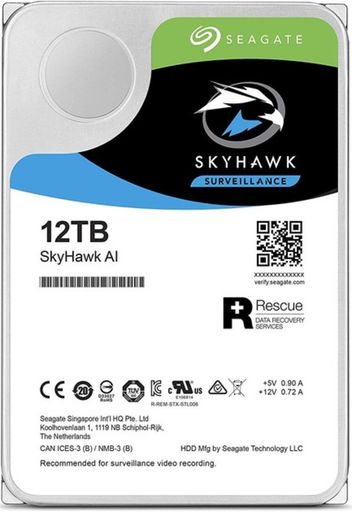 Накопитель HDD SATA 12.0TB Seagate SkyHawk AI Surveillance 7200rpm 256MB (ST12000VE001)
