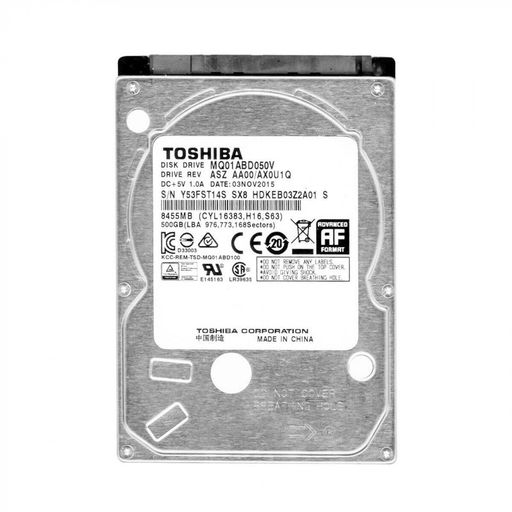 Накопитель HDD 2.5" SATA 500GB Toshiba 5400rpm 8MB (MQ01ABD050V)