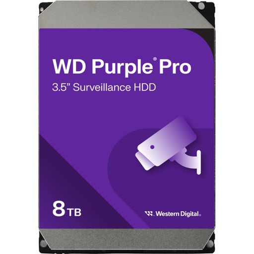 Запам’ятовувальний пристрій на жорстких дисках (HDD) SATA 8TB 6GB/S 256MB PURPLE WD8002PURP WDC