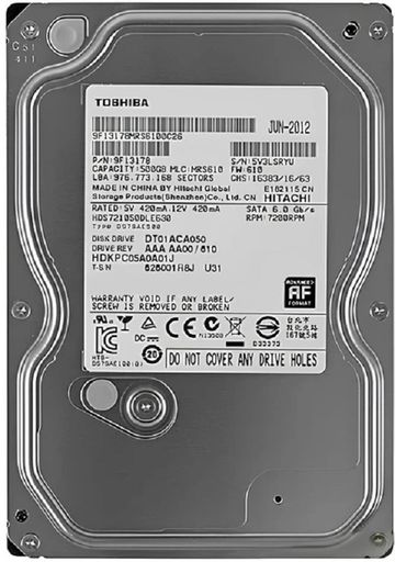 Жорсткий диск Toshiba 3.5" 500Gb (DT01ACA050)