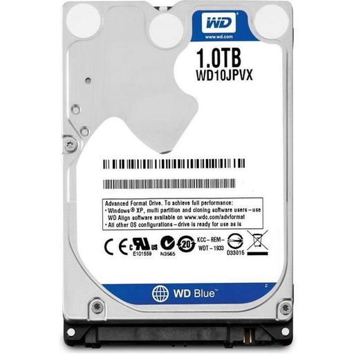 Жесткий диск WD 2.5" SATA 1.0TB Scorpio Blue 5400rpm 8MB (WD10JPVX)