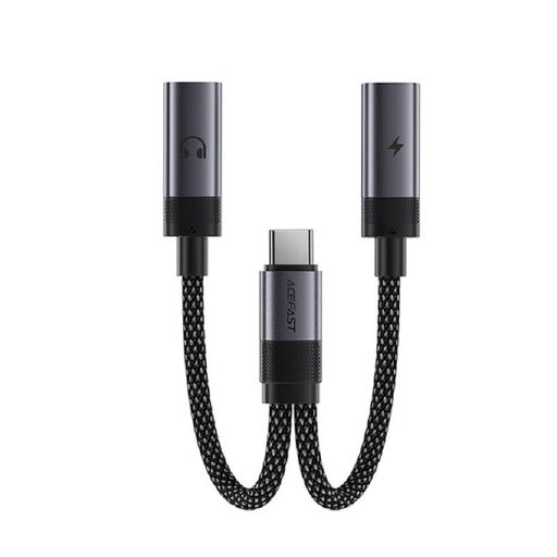 Аудіо-перехідник Acefast J14 USB-C 2in1 (Black)