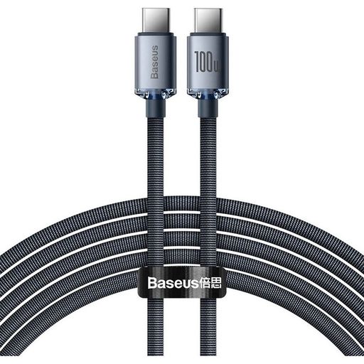 Кабель Baseus Crystal Shine Series Fast Charging Data Cable Type-C to Type-C 100W 1.2m Black (CAJY000601)