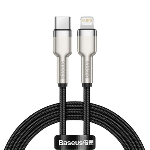 Кабель Baseus Cafule Metal Type-C to Lightning PD 20W (1m) (black) (CATLJK-A01)