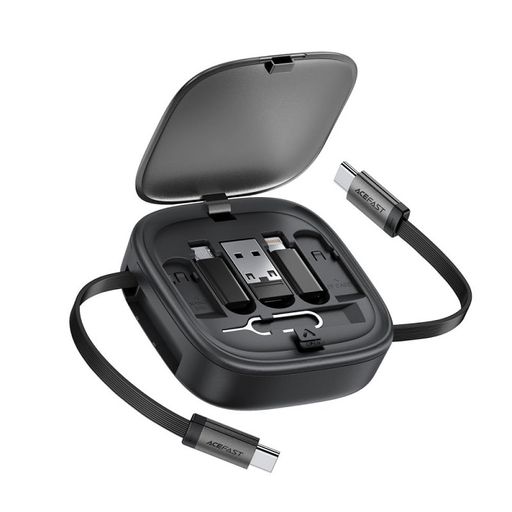 Кабель Acefast J3 USB + USB-C + Lightning Travel Set (Black)
