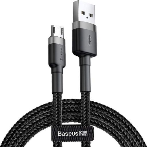 Кабель Baseus Cafule Micro USB 1.5A (2m) (gray/black) (CAMKLF-CG1)