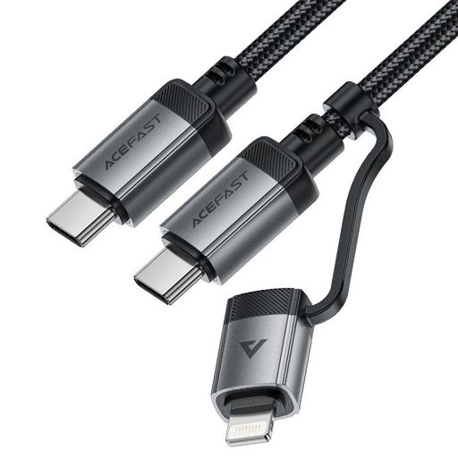 Кабель Acefast C20-01 MFI USB-C to USB-C/Lightning (Black)
