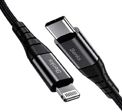 Кабель Benks D47 USB-C to Lightning 30w 1m (Black)