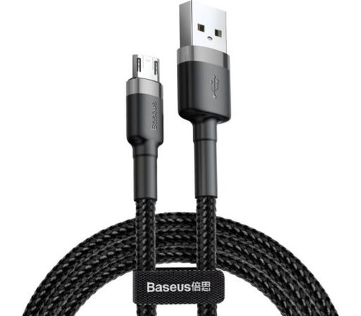 Кабель Micro USB Baseus USB Cabel to microUSB Cafule 1m Grey/Black (CAMKLF-BG1)