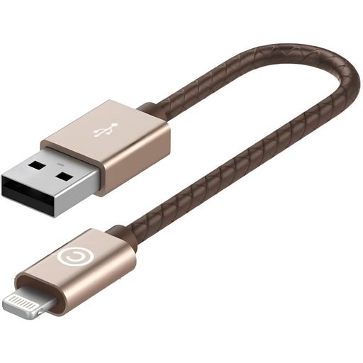 Кабель Lab.C Lightning Leather Cable A.L Champagne Gold (0.15 m) (LABC-510-GD)
