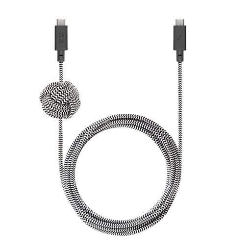 Кабель Native Union Anchor Cable USB-C to USB-C Pro 240W Zebra (3 m) (ACABLE-C-ZEB-NP)