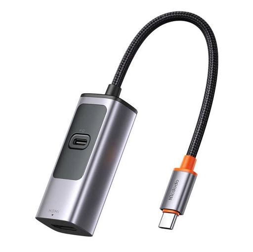 Адаптер HUB McDodo [HU-1130] 2in1 USB-C to HDMI 8K/USB-C 100w (Deep Grey)