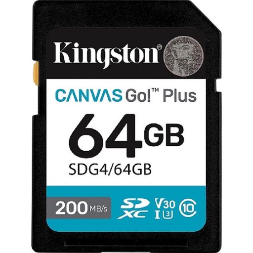 Карта пам'яті SDXC (UHS-I U3) Kingston SD 64GB C10 V30 R200MB/s (SDG4/64GB) (SDG4/64GB)