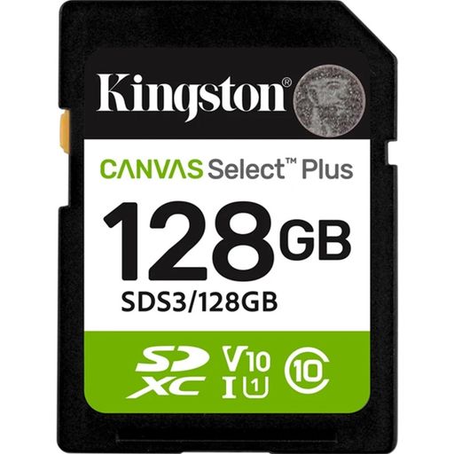 Карта памяти SDXC 128GB UHS-I Class 10 Kingston Canvas Select Plus R150MB/s (SDS3/128GB)
