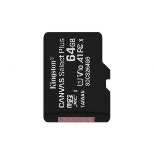 Карта пам'яті microSDXC (UHS-1) Kingston Canvas Select Plus 64Gb class 10 А1 (R-100MB/s)