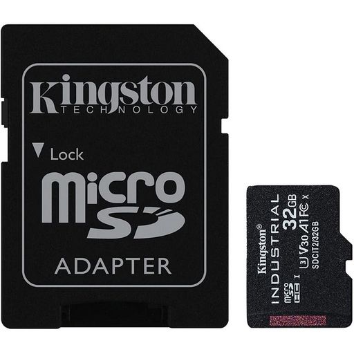 Карта пам'яті microSDHC (UHS-1 U3) Kingston Industrial 32Gb class 10 V30 А1 (adapter SD) (SDCIT2/32GB)