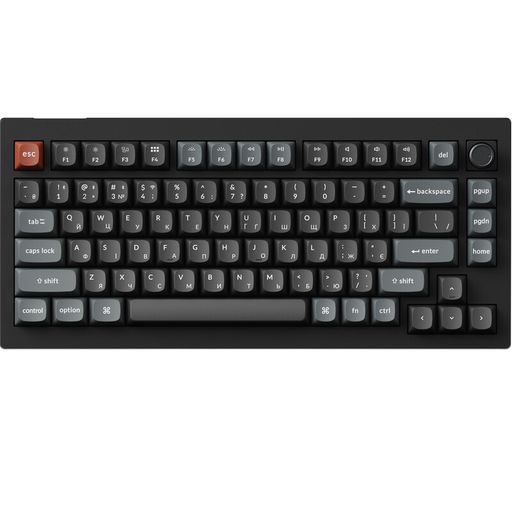 Клавіатура Keychron V1 Ultra Red Switch Black RGB (V1U-D1-UA)