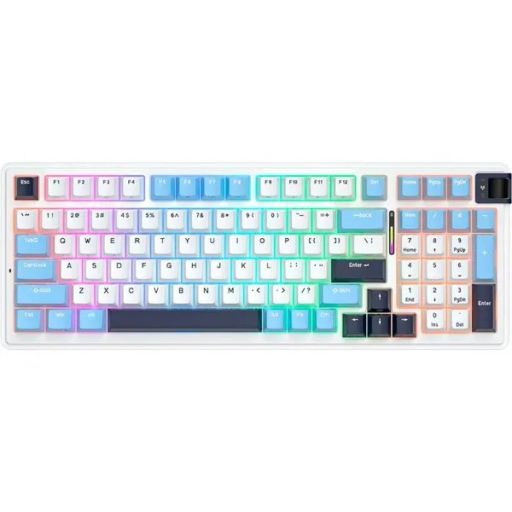 Клавіатура KZZI K98 Wireless Keyboard UA\ENG (Rainbow Switch) Polar White (6935280824999)
