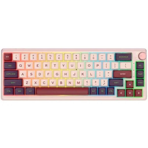 Клавиатура KZZI K68 Pro Wireless Keyboard UA\ENG (Rainbow Switch) Nezuko Purple (6977534870475)