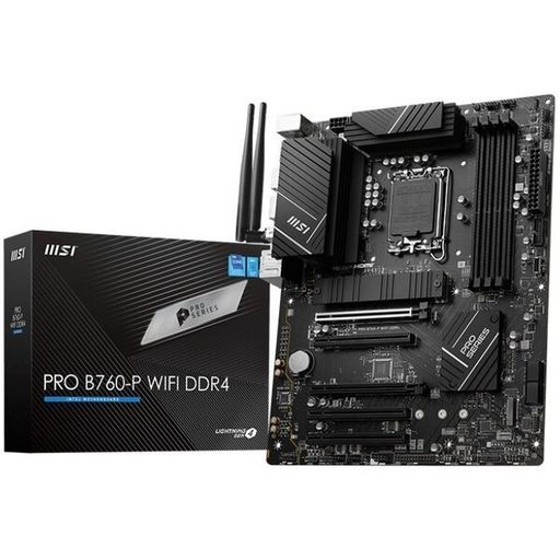 Материнcька плата MSI PRO B760-P DDR4 II s1700 B760 4xDDR4 HDMI DP WiFi BT ATX