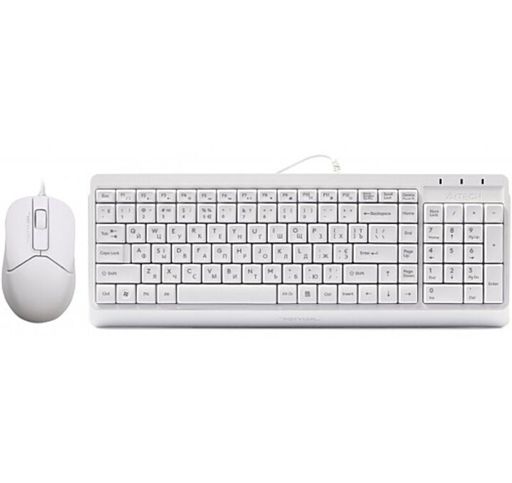 Комплект (клавиатура, мышь) A4Tech F1512 White USB