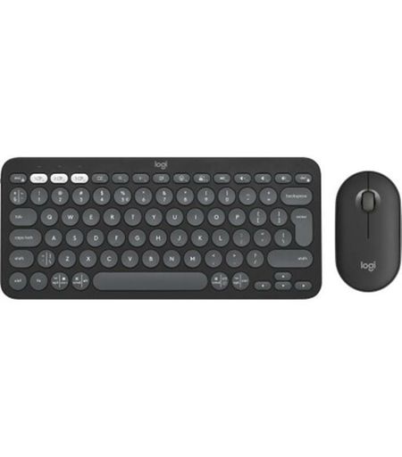 Комплект (клавіатура, миша) бездротова Logitech Pebble 2 Combo Graphite Wireless (920-012239)