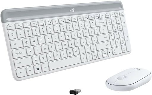 Комплект (клавиатура, мышь) беспроводной Logitech MK470 Wireless Slim Combo UA White (920-009205)