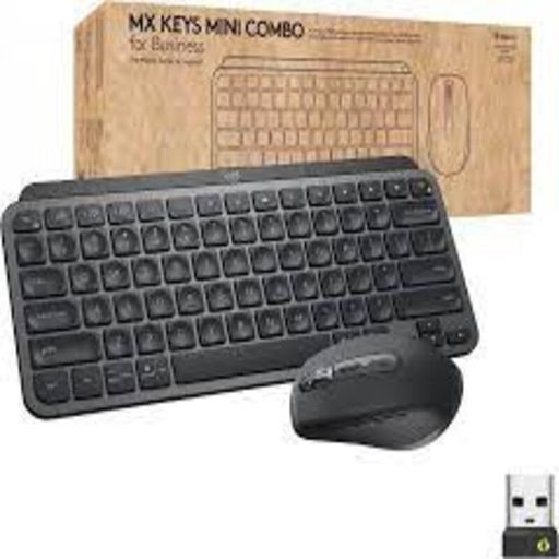 Комплект (клавиатура, мышь) беспроводной Logitech MX Keys Mini Combo for Business Graphite US (920-011061)