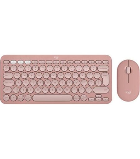 Комплект (клавиатура, мышь) беспроводной Logitech Pebble 2 Combo Rose (920-012241)
