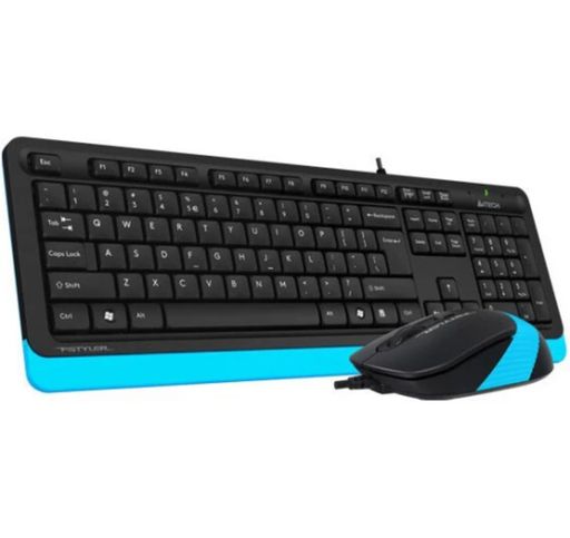 Комплект (клавиатура, мышка) A4Tech F1010 Black/Blue USB