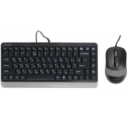 Комплект (клавиатура, мышка) A4Tech Fstyler F1110 Grey USB