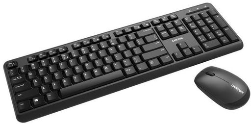 Комплект (клавиатура, мышка) Canyon SET-W20 Velvet Wireless Silent UA Black (CNS-HSETW02)