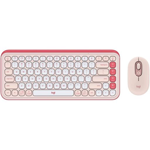 Комплект (клавиатура, мышка) Logitech POP Icon Combo Bluetooth UA Rose (920-013142)