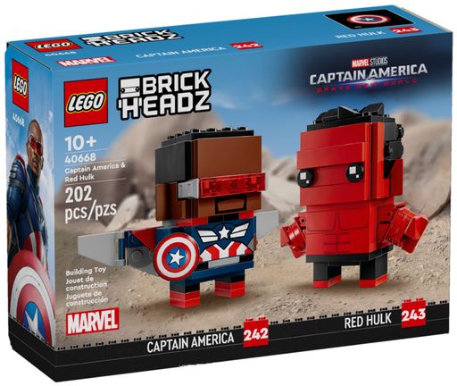 Конструктор Lego Brick Headz Капитан Америка и Красный Халк (40668)