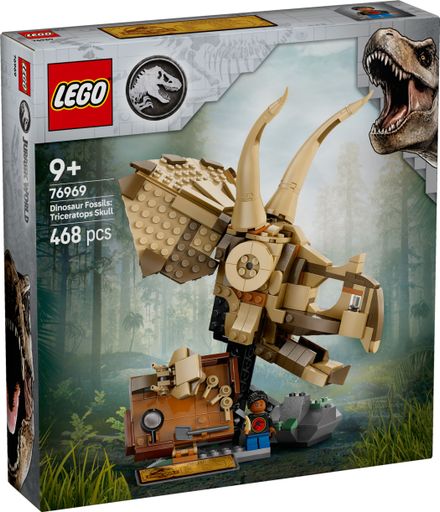 Конструктор Lego Jurassic World Окаменелости динозавров: череп трицератопса (76969)