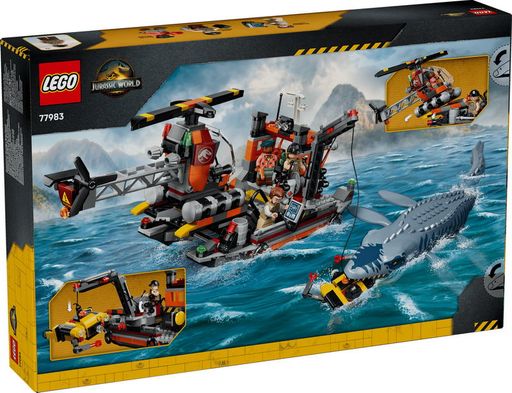 Конструктор Lego Jurassic World Напад мозазавра на човен (77983)