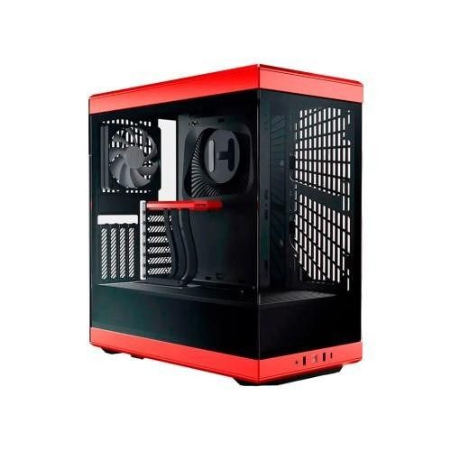 Корпус Hyte Y40 Black-Red, Mid-Tower / ATX, Micro-ATX и Mini-ITX PC Case with PCIE 4.0 cable includ