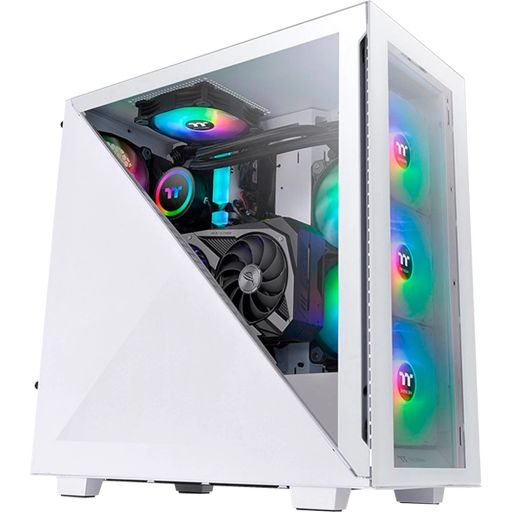 Корпус Thermaltake Divider 300 TG Snow ARGB/White/Win/SPCC/Tempered Glass*2 (CA-1S2-00M6WN-01)