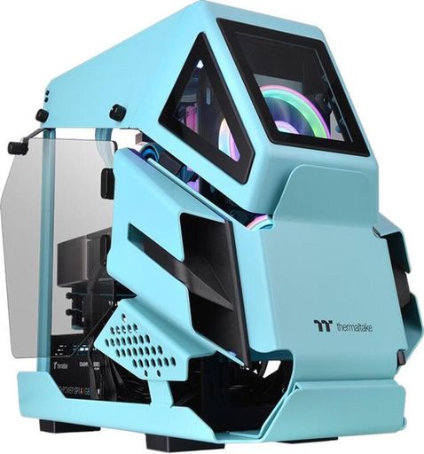 Корпус Thermaltake AH T200 Turquoise/Turquoise/Win/S PCC/Tempered Glass*2 (CA-1R4-00SBWN-00)