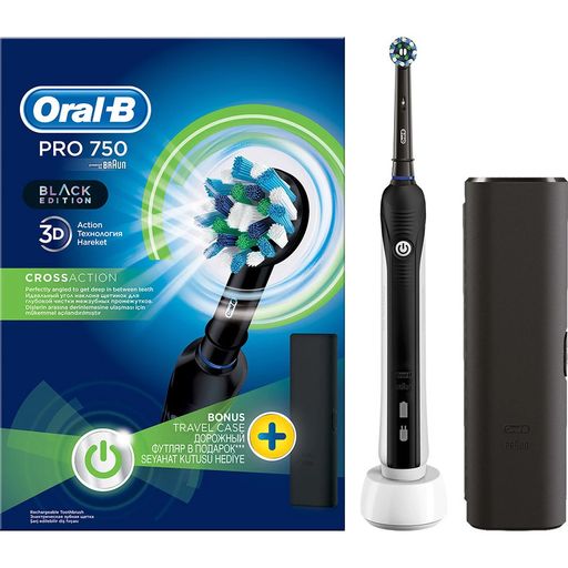 Электрическая зубная щетка Oral-B PRO 750 D16 CrossAction Black (D16.513.UX Black)