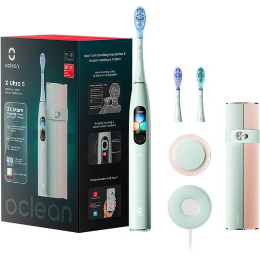 Умная зубная электрощетка Oclean X Ultra Set Green (OLED) (6970810553505)