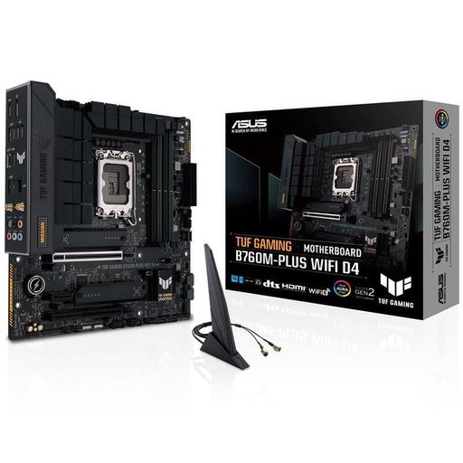 Материнcька плата ASUS TUF GAMING B760M-PLUS WIFI D4 s1700 B760 4xDDR4 M.2 HDMI DP Wi-Fi BT mATX