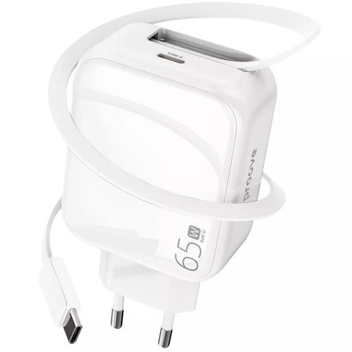Сетевое зарядное устройство Proove Fixtape GaN 65W (Type-C) (white) (WCFP65010202)